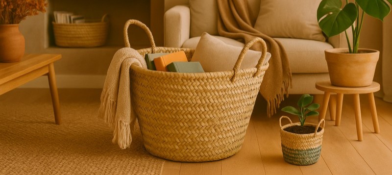 Capazos con estilo: cómo usarlos también en la decoración del hogar