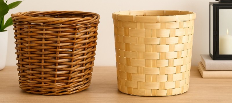 Comparativa entre cestas de mimbre y de bambú: ¿cuál elegir?