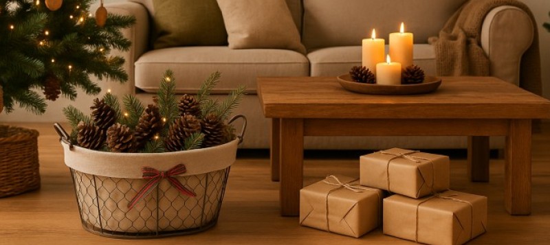 Estilo rústico navideño: claves para decorar con materiales naturales