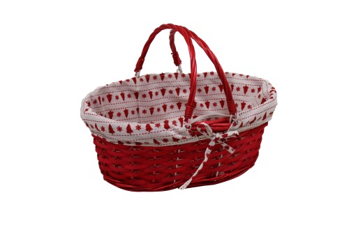 Cesta mimbre asas abatibles  navidad