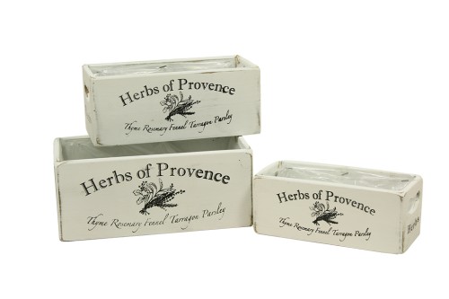 Maceteros de madera herbs of provence s/3