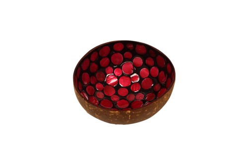 Cuenco de bambu rojo