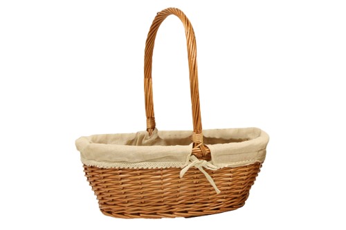 Cesta mimbre con tela